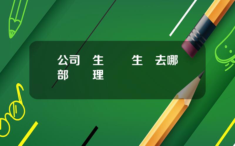 公司準生証 準生証去哪個部門辦理